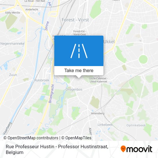 Rue Professeur Hustin - Professor Hustinstraat plan