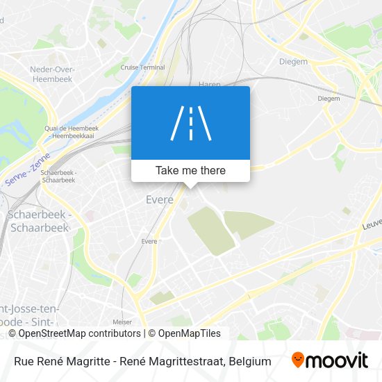 Rue René Magritte - René Magrittestraat map