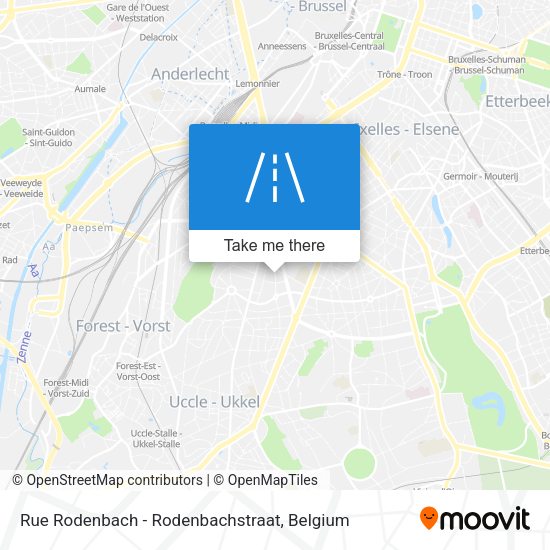 Rue Rodenbach - Rodenbachstraat plan