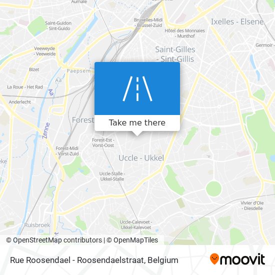 Rue Roosendael - Roosendaelstraat map