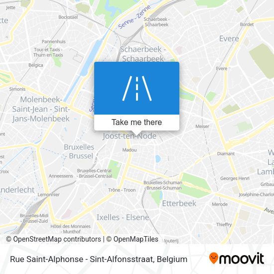 Rue Saint-Alphonse - Sint-Alfonsstraat plan