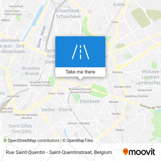 Rue Saint-Quentin - Saint-Quentinstraat plan