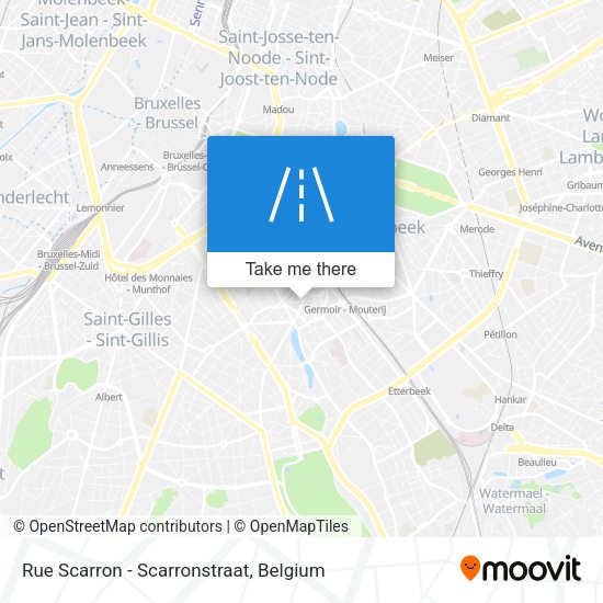 Rue Scarron - Scarronstraat map