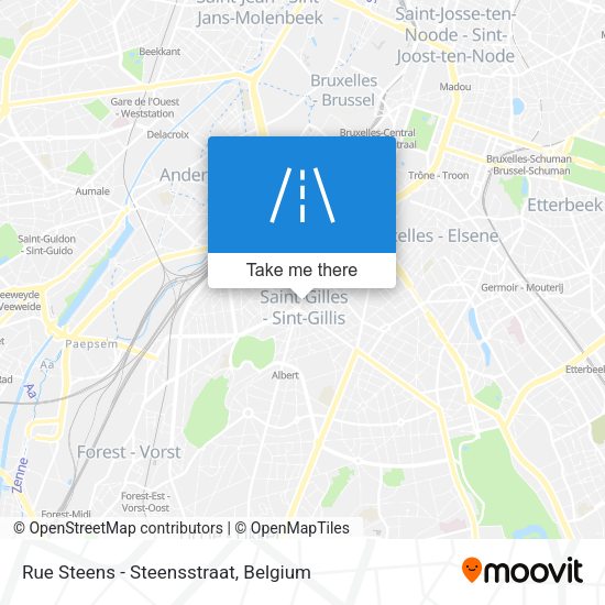 Rue Steens - Steensstraat plan