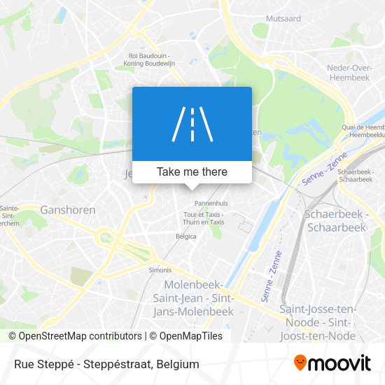 Rue Steppé - Steppéstraat plan