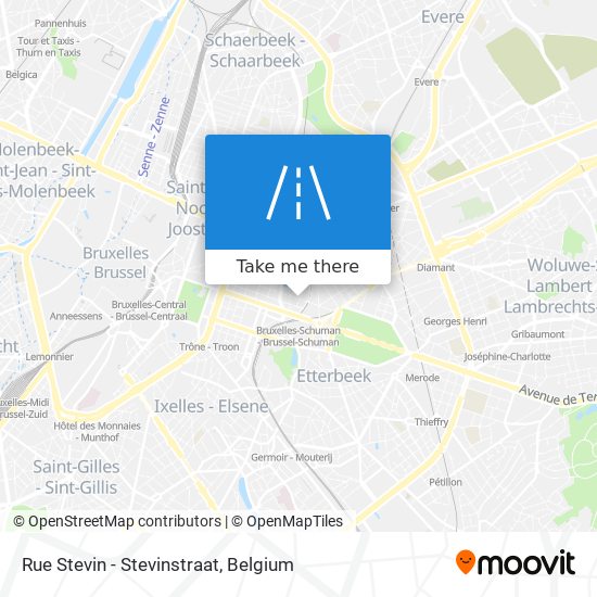 Rue Stevin - Stevinstraat map