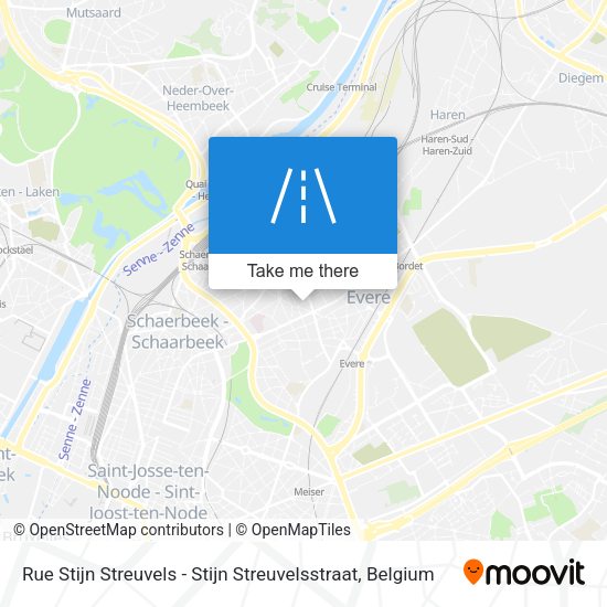 Rue Stijn Streuvels - Stijn Streuvelsstraat plan