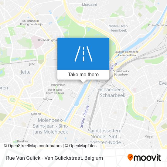 Rue Van Gulick - Van Gulickstraat map