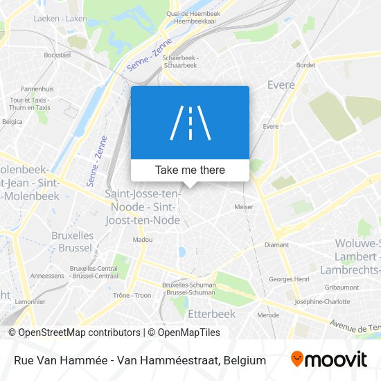 Rue Van Hammée - Van Hamméestraat map