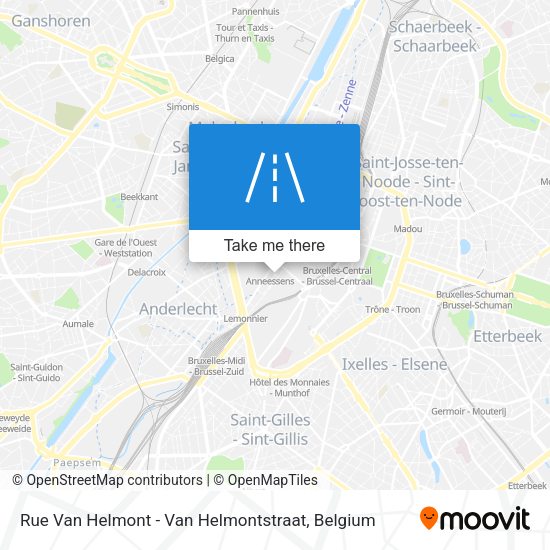 Rue Van Helmont - Van Helmontstraat plan