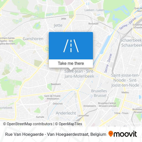 Rue Van Hoegaerde - Van Hoegaerdestraat plan