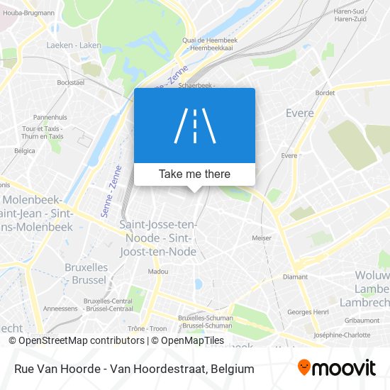 Rue Van Hoorde - Van Hoordestraat map