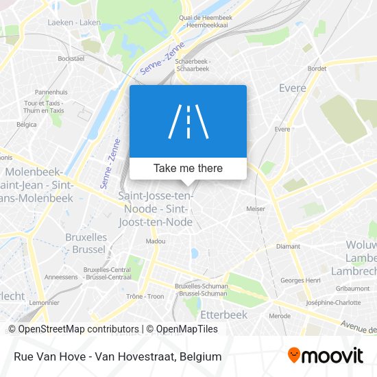 Rue Van Hove - Van Hovestraat map