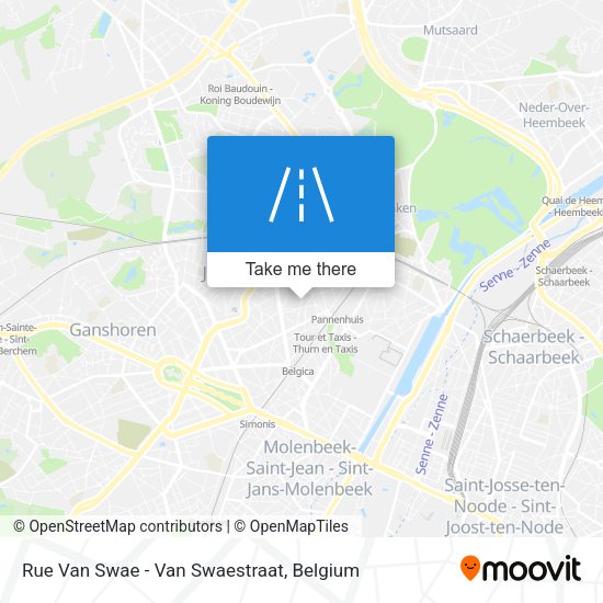 Rue Van Swae - Van Swaestraat map
