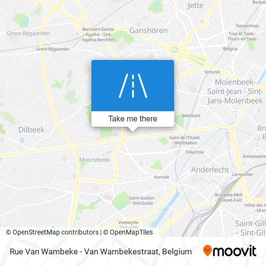 Rue Van Wambeke - Van Wambekestraat map