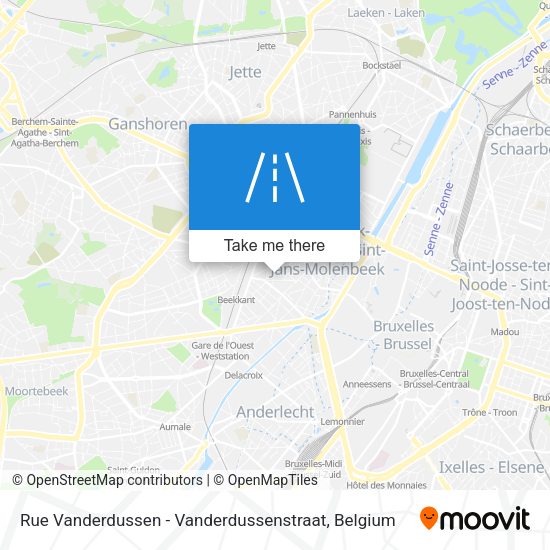 Rue Vanderdussen - Vanderdussenstraat map