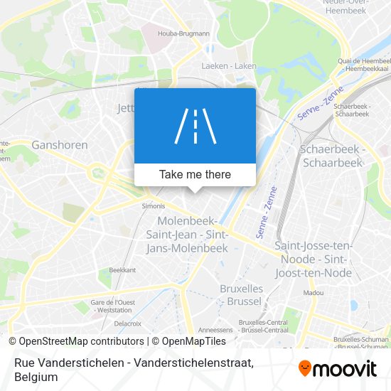 Rue Vanderstichelen - Vanderstichelenstraat map