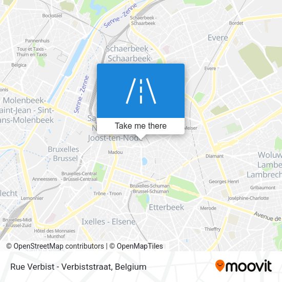 Rue Verbist - Verbiststraat map
