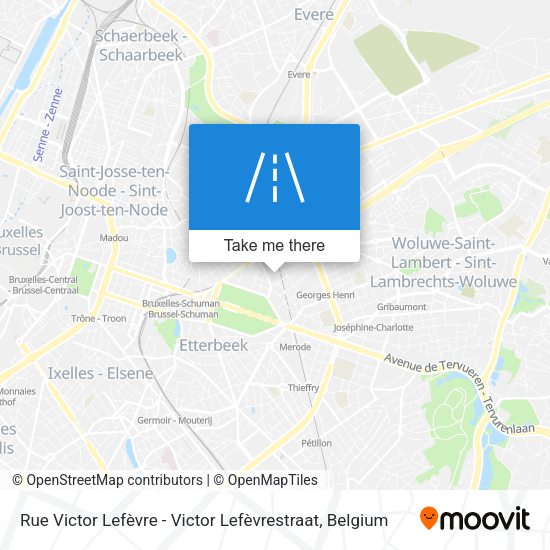 Rue Victor Lefèvre - Victor Lefèvrestraat plan