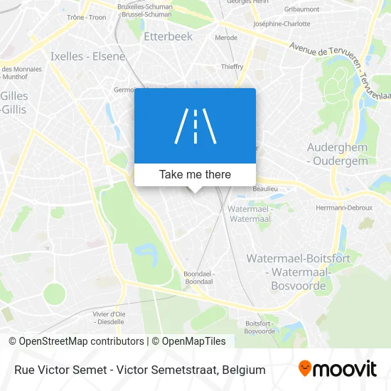 Victor Semet Street - Victor Semetstraat map