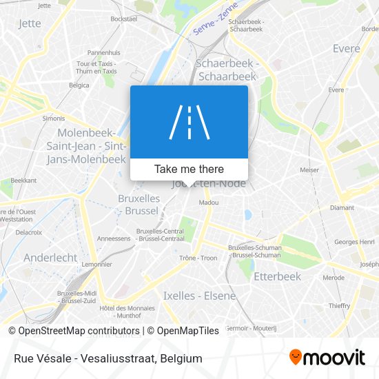 Rue Vésale - Vesaliusstraat map