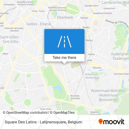 Square Des Latins - Latijnensquare map