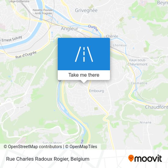 Rue Charles Radoux Rogier plan