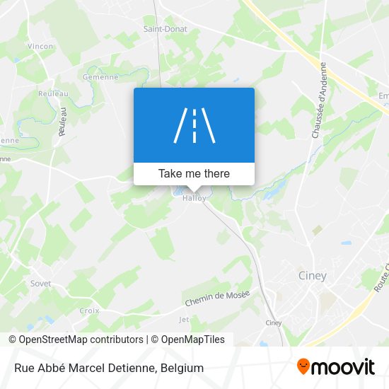 Rue Abbé Marcel Detienne plan