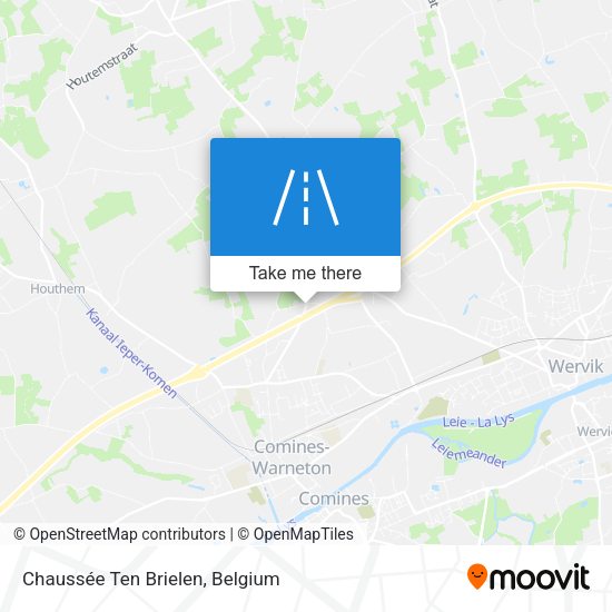 Chaussée Ten Brielen map