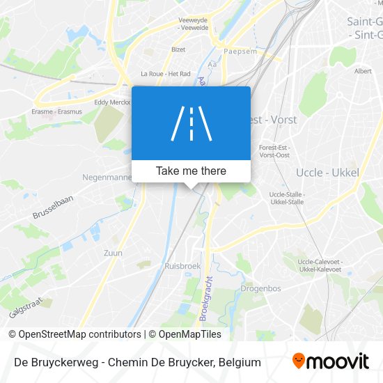 De Bruyckerweg - Chemin De Bruycker plan