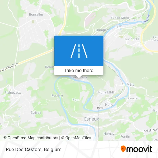 Rue des Castors Street map