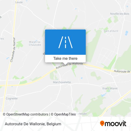 Autoroute De Wallonie map