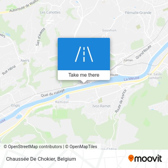 Chaussée De Chokier map