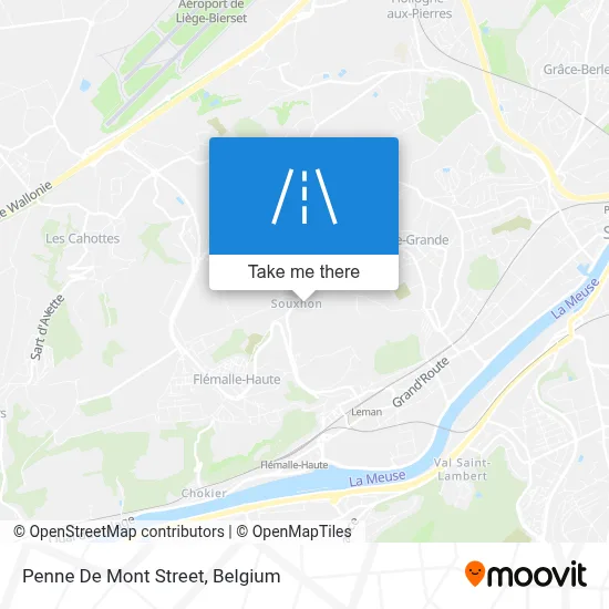 Penne De Mont Street map