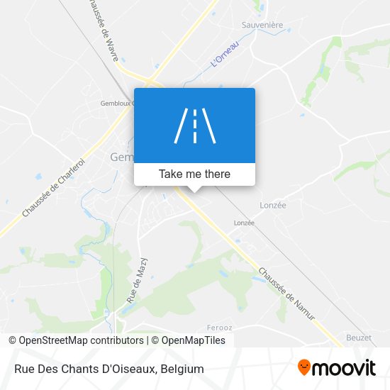Rue Des Chants D'Oiseaux plan