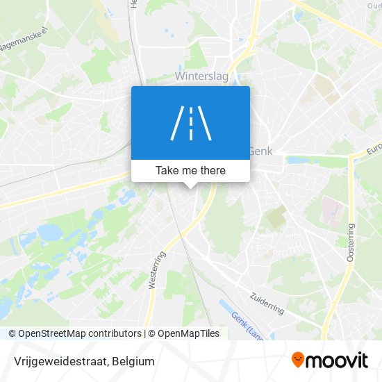 Vrijgeweidestraat map