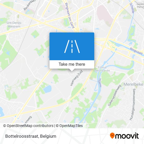 Bottelroosstraat map