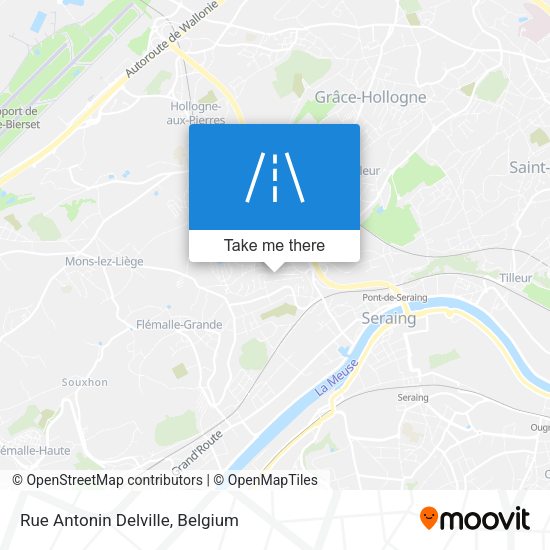 Rue Antonin Delville plan
