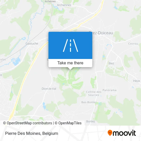 Pierre Des Moines map