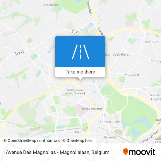 Avenue Des Magnolias - Magnolialaan map