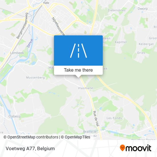 Voetweg A77 plan