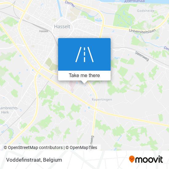 Voddefinstraat map