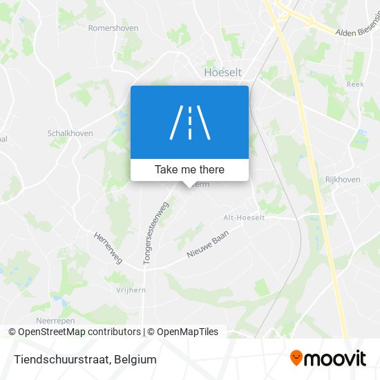 Tiendschuurstraat map