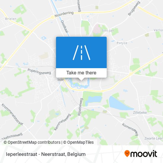Ieperleestraat - Neerstraat map