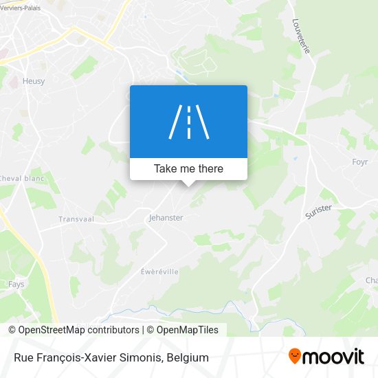 Rue François-Xavier Simonis plan