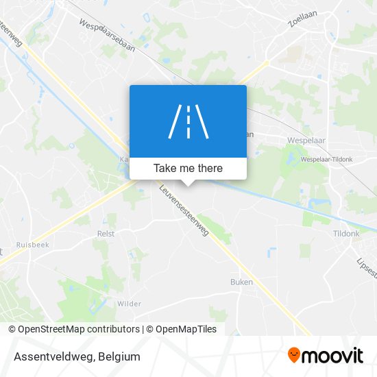 Assentveldweg map