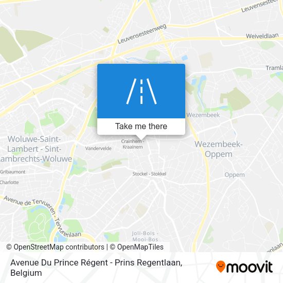 Avenue Du Prince Régent - Prins Regentlaan map