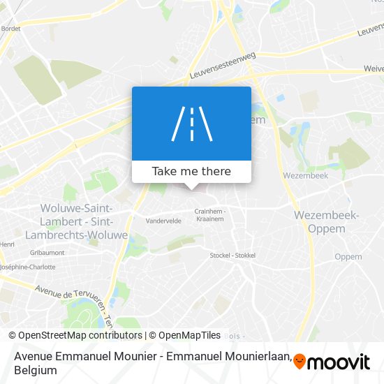 Avenue Emmanuel Mounier - Emmanuel Mounierlaan plan