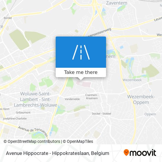 Avenue Hippocrate - Hippokrateslaan map