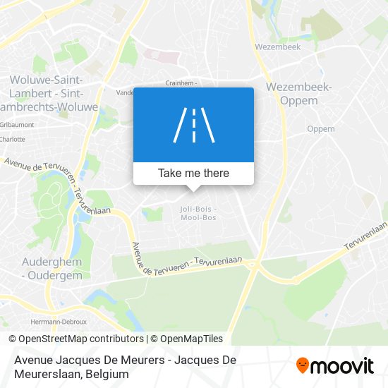 Avenue Jacques De Meurers - Jacques De Meurerslaan map